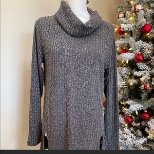Limited Brand Gray Long Turtleneck Sweater